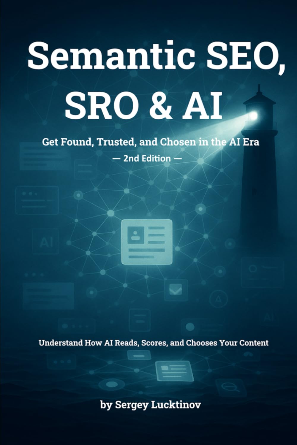 Okładka: Semantic SEO, SRO & AI - Sergey Lucktinov