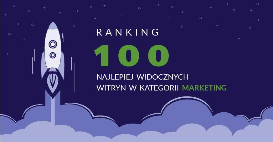 100 najlepiej widocznych witryn - grafika z reklamą raportu