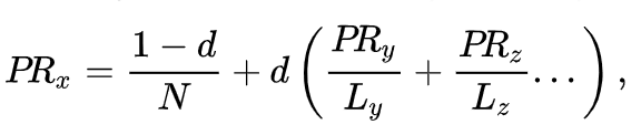 Page Rank flow formula