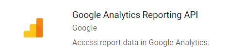 Google analytics API