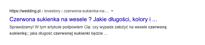 czerwona sukienka serp google