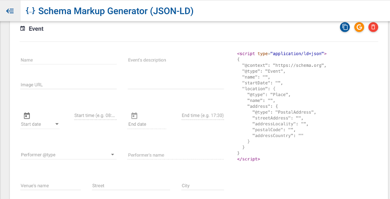 Przykładowy generator JSON schema: technicalseo.com/tools/schema-markup-generator/