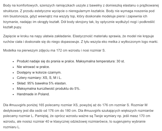 przykładowy opis kategorii na stronie muuv.pl