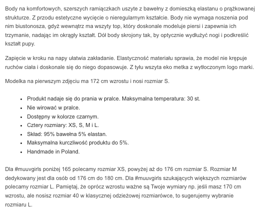 ukázka popisu kategorie na muuv.co.uk