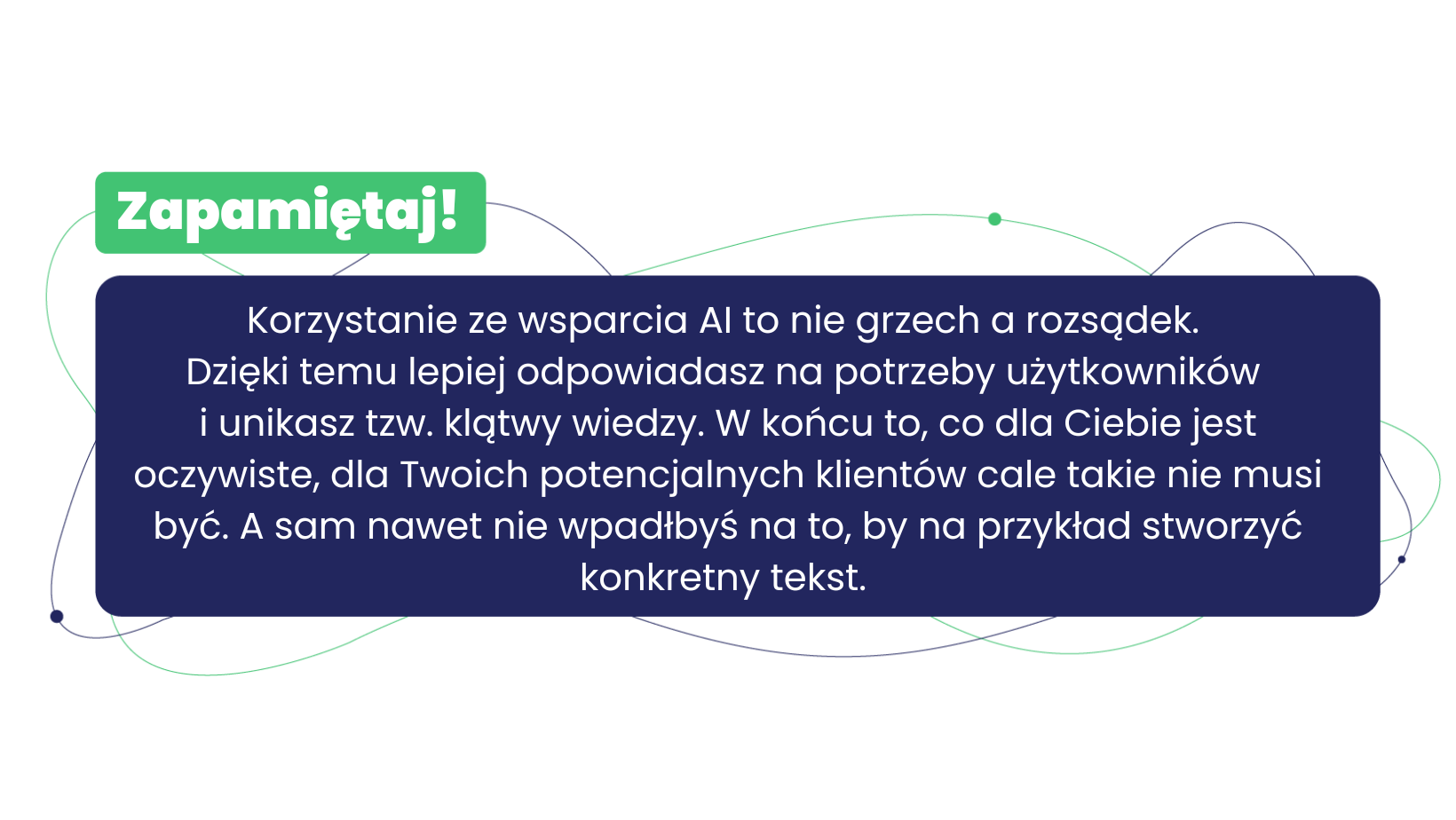 wsparcie AI w marketingu internetowym | grafika z cytatem | senuto.com