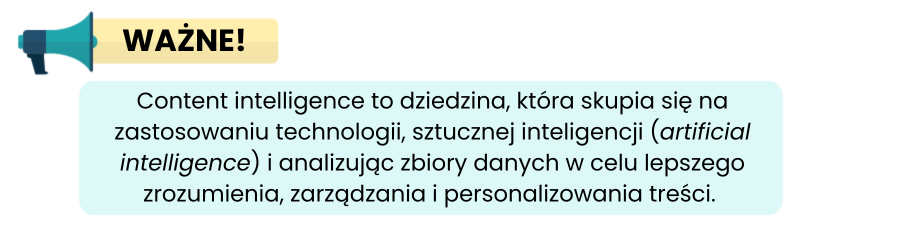 Inteligența conținutului - ce este | grafică cu definiție | Senuto