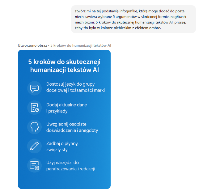 infografika wygenerowana przez AI na podstawie tekstu